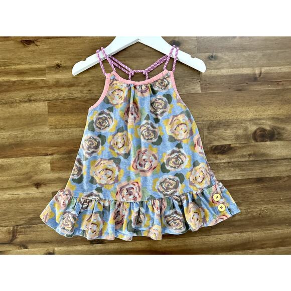 Matilda Jane The Adventure Begins Twister Tank Top Blue Pink Floral Sleeveless 2 - Picture 2 of 8